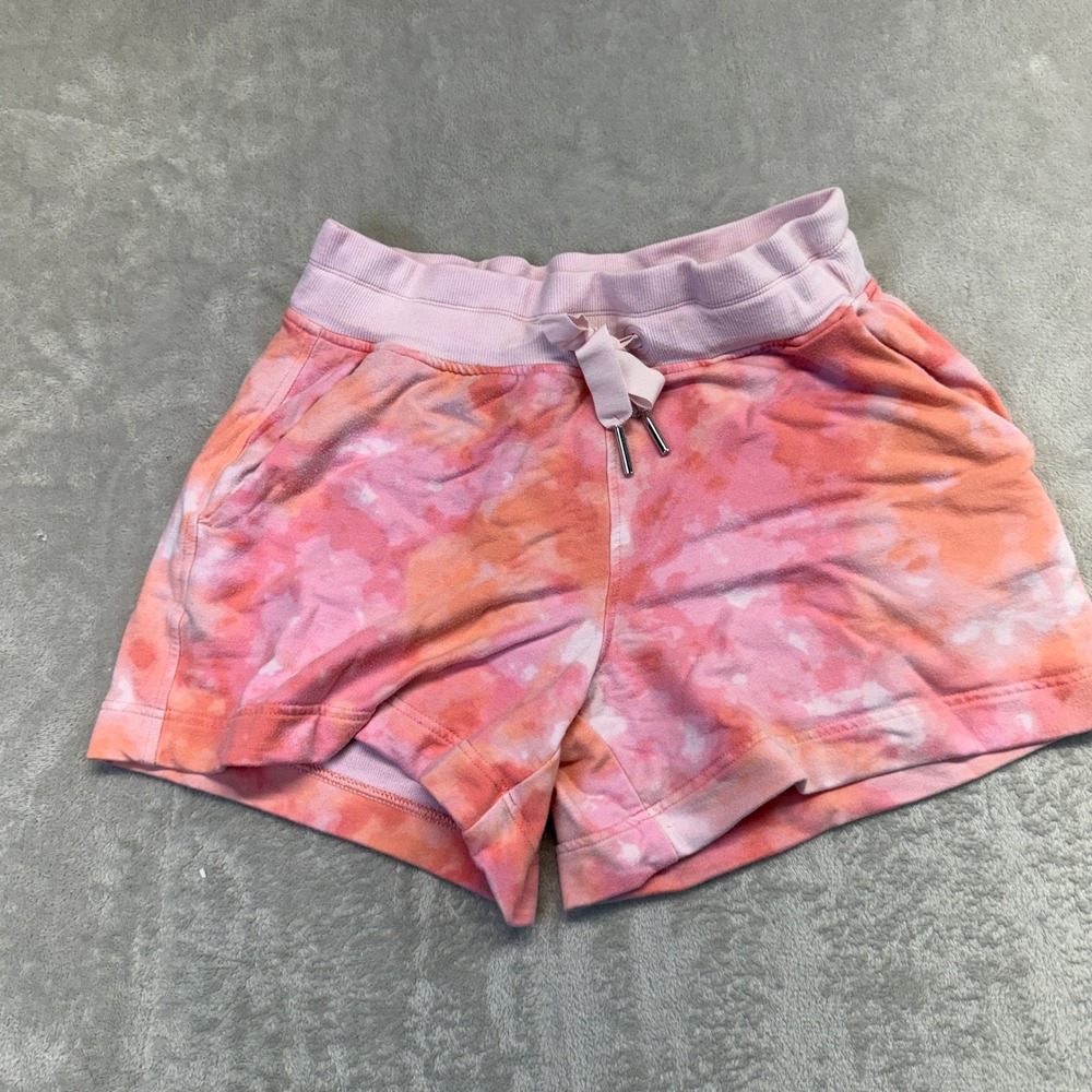 Athleta Shorts Women's XS Pink Orange Tie Dye Balance Printed 4" Shortie Lounge